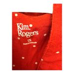 kim rogers  Red Polka Dot Button Blouse 1X Flowy Romantic Cottagecore Photo 2