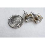 Source Unknown Retro Glam Glittering Crystal Silver Tone Post Gently Worn Party Earrings Photo 3