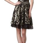 2 B. Rych Dress Black Metallic Gold Silk Chiffon Sleeveless Party Dress Size 6 Photo 11