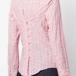Cinq à Sept Cinq a Sept Marisol Striped Pink Button Down Blouse Photo 2