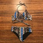 Tribal Print Criss Cross Detail Bikini Size M Photo 3
