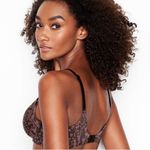 Victoria's Secret Black Pink Oil Snakeskin Print Push-Up Bra Sz 32D Photo 1