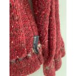 Woolrich  Ruby Heather Quarter Zip Cable Knit Sweater Sz L Lambswool Sustainable Photo 2