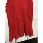 Anthropologie Hutch  Rowan Red Ribbed Lined Knit Short Sleeve Dress Size Small Photo 3