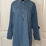 J.Crew HENLEY LONG SLEEVE DENIM POLO SUMMER PREPPY DRESS Photo 0