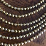 Handcrafted six strand golden Czech glass pearl necklace Gold Photo 8