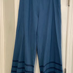 Outerknown NWT  Size S Blue Cotton Elastic Waist Pull On Wide Leg Beach Pants Photo 0