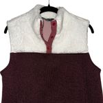 Title Nine  Callitrix Sherpa Fleece Vest Sweater Dress Pockets Size Small Photo 2