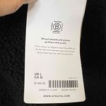 Athleta Women Black Snap Button Zip Pockets Cozy Sherpa Sweatshirt Jacket Size L Photo 8