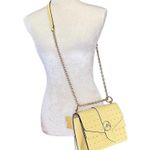 Michael Kors Greenwich Buttercup Convertible Crossbody Bag Gold Studded Chain Photo 1