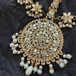 Indian Pakistani wedding jewelry set Gold Photo 1