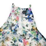 Likely  Pleated Maxi Dress White Multicolor‎ Floral Sleeveless Halter Size 4 Photo 7