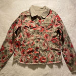 DG2 Reversible Floral & Khaki Women's Jacket Small Red Photo 0