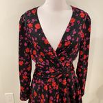 L'Academie L’Academie Jane Mini Wrap Dress in Black Floral Photo 5