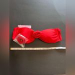 Wild Fable Red Rose Strapless Padded Push Up Bikini Top Removable Straps/pads/rose Sz S NWT Photo 4