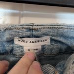 Good American Good Classic Distressed High Waisted Bootcut Jeans W6/28 Light Photo 2