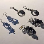 Lot Of 3 Beaded Costume Earrings Pierced Bead Dangle Photo 0