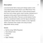 Lulus Lulu Deeply Cherish Green Lace Dress sz XS Photo 9