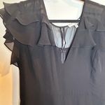 June & Hudson Large Black Jumpsuit Sheer Flutter Sleeves Black Closet Staple Photo 1