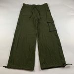 Old Navy Conifer Green Stretchtech Wide Leg Cargo Pant M Photo 0