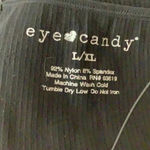 Eye Candy  Size L/XL Black Ribbed Bodysuit. Preloved Photo 5