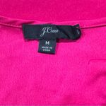 J.Crew  Pink Long Sleeve Ruffle Front Blouse Satin Crepe Women’s Medium Photo 2