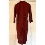 Future Collective NWT maroon cotton long sleeve jumpsuit size small Red Photo 12