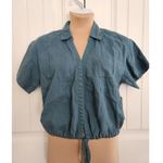 Athleta Playa Linen Tie Top Size Large Wrap Stretch Waist NWT Photo 0