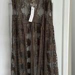 Woven Heart NWT  Olive Lace Vest Kimono Boho Swimsuit Coverup Photo 0