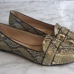 Loeffler Randall  Blaise Snakeskin Loafers ballerina Flats size 9.5 Photo 4