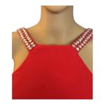 B. Smart Red Rhinestone Prom Party High Low Dress Size 1 Juniors Sleeveless Photo 8