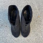 Saint Laurent Jane black suede and lace open toe lace-up booties size IT 37 Photo 7