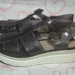 Refresh  Women’s Purple Sparkle Glitter Plastic Jelly Chunky Platform Sandals 9M Photo 3