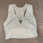 White Cotton Athletic Top Photo 0