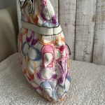 Coach  Poppy Dream Multi Signature Optic Soulder Glam Tote Bag With Embro… Photo 5