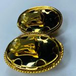 Gold Tone Spiral Rope Dome Oval Shape Clip Photo 6