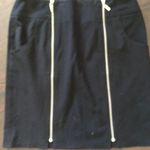 Adrienne Vittadini New  Black Skirt w 2 Silver Zip Photo 0