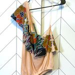 Free People  Annka Women’s Medium lyocell Linen One Shoulder Floral Tropical Top Photo 2