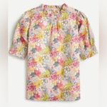 J.Crew  x Liberty Smocked Puff-Sleeve Top in Mauvey Floral large Photo 1