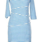 J. McLaughlin ‎ Blue Striped Catalina Cloth Nicola Dress Size SMALL Photo 0