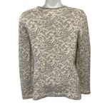 Coldwater Creek  Wool Angora Tailored Cardigan Sweater Sz XS Gray Cream Snowflake Photo 1