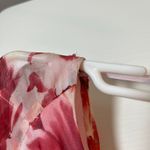 Carmen Marc Valvo 100% Silk Floral Ruffle Midi Dress Pink Orange S-8 Wedding Guest Cocktail Sunset Photo 7