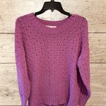 Seven7 Chenile Textured Sweater Purple  NWT Pullover M Photo 3