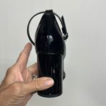 Kaari Blue Black Peep-Toe Heels with Ankle Strap Photo 7