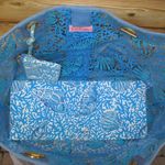 Lilly Pulitzer Large PVS Seashell Print Tote Beach Bag Photo 10