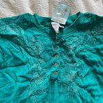 NWT: Turquoise embroidered t shirt Size 3X Photo 8