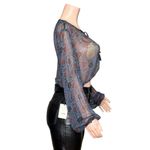 Natalie Martin Amelia Top, Snowflake Print Aubergine, Small Photo 3