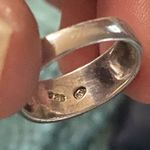 Italian Stamped Sterling Silver With Turquoise and Mother of Pearl Inlay Ring Size 8 Photo 8