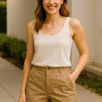 Nordstrom  Signature Shorts Patch Pocket Beige Photo 0