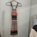 Spense Sleeveless Striped Maxi Dress White Size M Photo 4